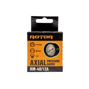 Manometru Axial Apa ROTOR RM-40/12A, 0-12 bari, 40mm, conexiune 1/4 - Img 4