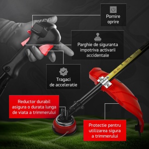 Motocoasa Benzina Yamamoto YM-5600, 4T, 5.6CP, 52cc, pentru iarba si tufis - Img 22