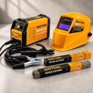 Pachet Aparat Sudura ROTOR MMA200-MINI + Masca Automata RW-1 + Electrozi Rutilici
