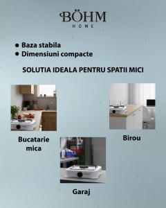 Plita Gaz 1 Arzator Bohm BG-2811-W, alb, pentru camping si uz casnic - Img 8