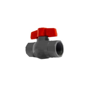 Robinet Apa PVC Plamix PVF, 1.5 inch int-int, gri+rosu, pachet 5 buc - Img 2