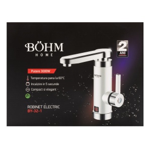 Robinet Electric Instant Bohm BY-32-1, 3000W, afisaj digital, pipa rotativa - Img 2