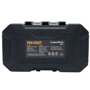 Set biti PROCRAFT BS-37 , 37 piese , biti , adaptoare priza ,chei cu piulita - Img 3