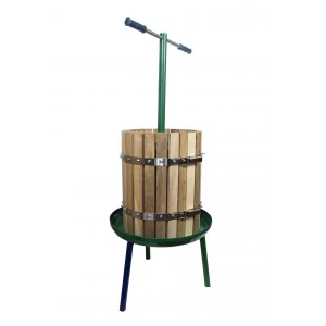 Teasc Presa Struguri Vilen, lemn, 30L, cu filet si picioare, pentru vin artizanal - Img 3