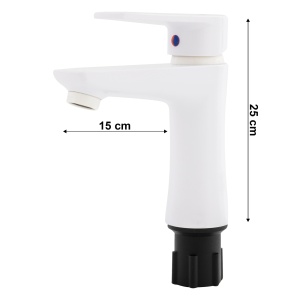Baterie Baie Plastic Plamix Oscar-001, alba, monocomanda, pentru lavoar - Img 2