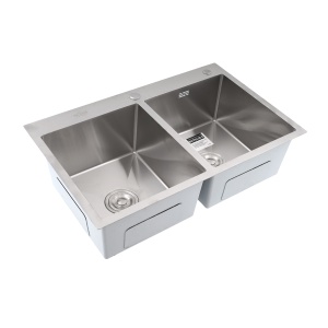 Chiuveta Bucatarie Dubla Inox SUS304 Bohm BH7849DS, 780x490mm, satin