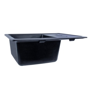 Chiuveta Bucatarie Granit Elefant Premium Liana 6243, 430x620mm, negru metalic - Img 4