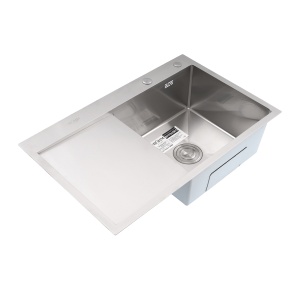 Chiuveta Bucatarie Inox SUS304 Bohm BH7849RS, 780x490mm, satin, cuva dreapta