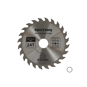 Disc Circular Lemn ROTOR, 125x22.23mm, 24 dinti, debitare rapida lemn