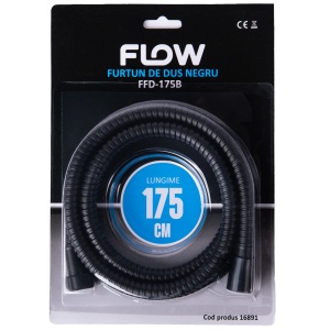 Furtun Dus Negru Flow FFD-175B, 175cm