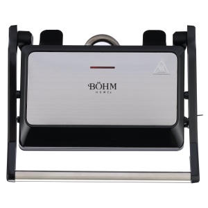 Gratar electric BOHM HOME BEGM100S, 1000 W, placi reversibile grill / plane, deschidere 180° - Img 5