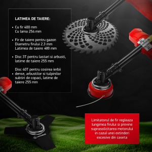 Motocoasa Benzina Yamamoto YM-5600, 4T, 5.6CP, 52cc, pentru iarba si tufis - Img 23