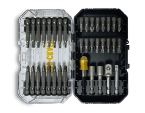 Set biti PROCRAFT BS-37 , 37 piese , biti , adaptoare priza ,chei cu piulita - Img 4