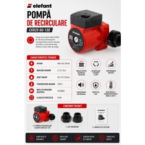 Set pompa submersibila vibratii apa curata 280W, si pompa recirculare 100W Elefant - Img 4