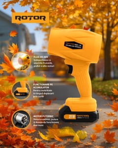 Suflantă aer pe acumulator ROTOR RCB-1.5A 45m/s, 21V/1,3Ah - Img 5