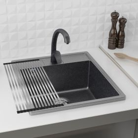 Suport Uscare Vase Elefant ROLL-MAT-01, inox, telescopic 260-440mm, pentru chiuveta - Img 5