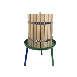 Teasc Presa Struguri Vilen, lemn, 30L, cu filet si picioare, pentru vin artizanal - Img 4
