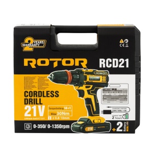 Trusa Autofiletanta Acumulator ROTOR RCD21, 21V, 1350 RPM, Brushless, biti inclusi - Img 10