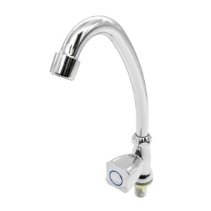Baterie Lavoar Flow 370-632ZC, zinc crom, pipa fixa rotire 360