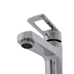 Baterie Lavoar Flow Edge Z-01, zinc, crom, design dreptunghiular - Img 4