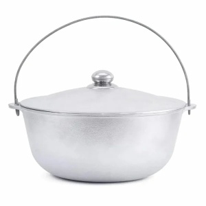 Ceaun Tuci Aluminiu Alimentar Brizoll, 15L, cu capac, pentru gatit traditional - Img 2