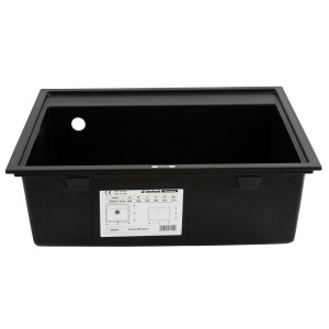 Chiuveta Bucatarie Granit Elefant Premium Sherlit, 600x500mm, negru metalic - Img 2