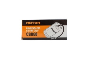Condensator CBB60 ROTOR, 25µF, 450V, 45x72mm, pentru pompe si motoare - Img 2