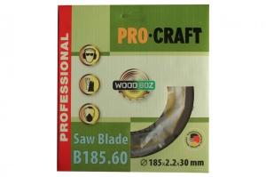 Disc Circular Lemn ProCraft B185.60, 185mm, 60 dinti, taiere fina lemn
