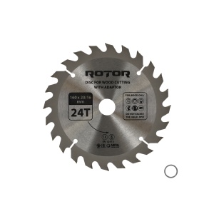 Disc Circular Lemn ROTOR, 160x20mm, 24 dinti, cu adaptor