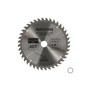 Disc Circular Lemn ROTOR, 250x30mm, 40 dinti, cu adaptor
