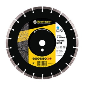 Disc Diamantat Baumesser Asphalt Pro, 350mm, 3.5mm, alezaj 25.4mm, pentru taiere asfalt - Img 2