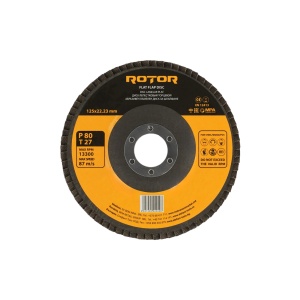 Disc Lamelar Plat ROTOR, 125x22.23mm, P80, T27, pachet 5 buc, pentru slefuit metal lemn