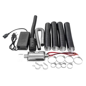 Incalzitor Diesel ROTOR RID-12, 12 kW, rezervor 5 L, 12V/24V/230V, 4 iesiri aer aluminiu, controler LCD, telecomanda, pentru auto, garaj, camping si cabana - Img 6
