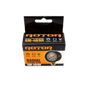 Manometru Radial Apa ROTOR RM-40/6R, 0-6 bari, 40mm, conexiune 1/4 - Img 4