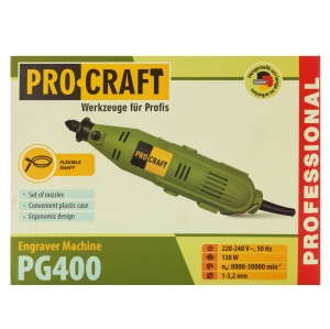 Masina de Gravat ProCraft PG400, 400W, 30000 RPM, D 3.2mm, semiprofesionala - Img 11