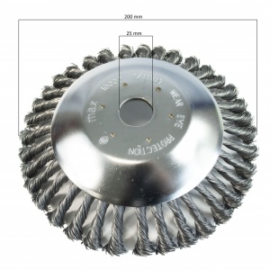 Perie Sarma Motocoasa Elefant, 200mm, accesoriu pentru taiat buruieni si tufis - Img 4