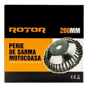 Perie Sarma Motocoasa ROTOR, 200mm, accesoriu motocoasa - Img 2