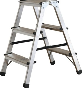 Scara cu 2 Trepte Duble Aluminiu ROTOR KMH1203, pentru acces la inaltime medie
