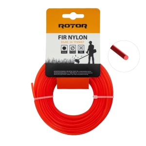 Set 10 Fire Nylon Rotund ROTOR, 2.7mm x 15m, rosu, pentru motocoasa si trimmer - Img 2