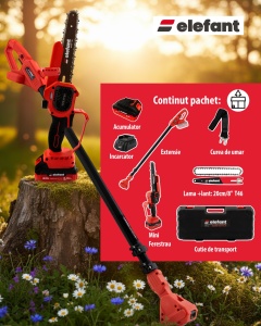 Set Mini Drujba 8 inch + Extensie 2.5m Acumulator Elefant, 4Ah - Img 4
