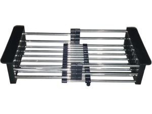 Suport Uscat Vase Mixxus BAS-01 Black, inox negru, accesoriu chiuveta bucatarie
