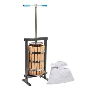 Teasc Presa Struguri Vilen, lemn, 25L, inele inox, pentru vin artizanal