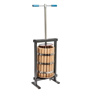 Teasc Presa Struguri Vilen, lemn, 25L, inele inox, pentru vin artizanal - Img 2