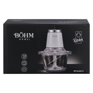 Tocator Electric de Alimente Bohm Home BFCG40W12, 400W, bol din sticla 1.2L, 4 lame - Img 11