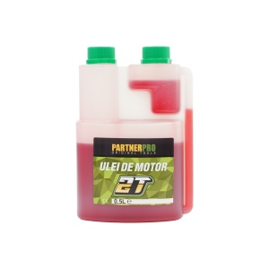 Ulei Amestec 2T PartnerPro, 0.5L, rosu, pentru drujbe si motocoase