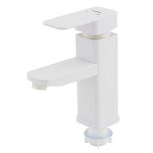 Baterie Baie Plastic Plamix Kub-001, alba, design cubic, pentru lavoar - Img 3