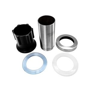 Baterie Lavoar Flow 181-FD439ZB, zinc negru crom, pipa fixa - Img 3