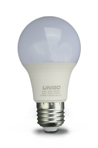 Bec LED A60 Unigo V-119557, 10W, E27, 6500K lumina rece