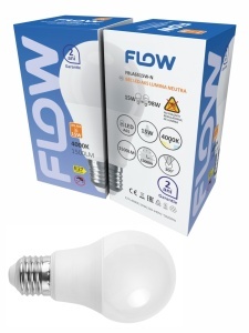 Bec LED A65 Flow, 15W, E27, 4000K lumina neutra