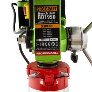 Bormasina de Banc cu Coloana ProCraft BD1950, pentru gaurit lemn metal si plastic - Img 6